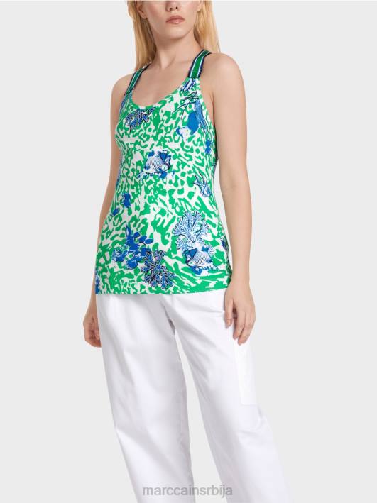врх са боксерским леђима Marc Cain D6881356 светли лист босиљка одећу