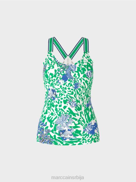 врх са боксерским леђима Marc Cain D6881356 светли лист босиљка одећу