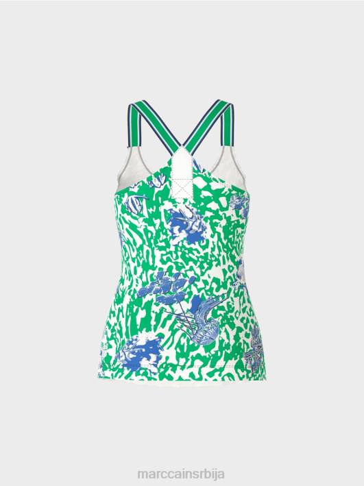 врх са боксерским леђима Marc Cain D6881356 светли лист босиљка одећу