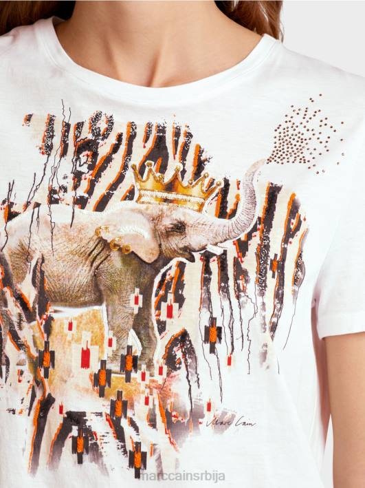 мајица са мотивом слона Marc Cain D6881366 бео одећу
