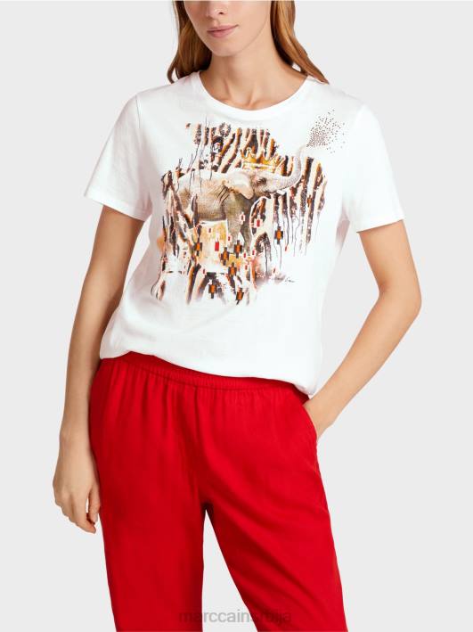 мајица са мотивом слона Marc Cain D6881366 бео одећу