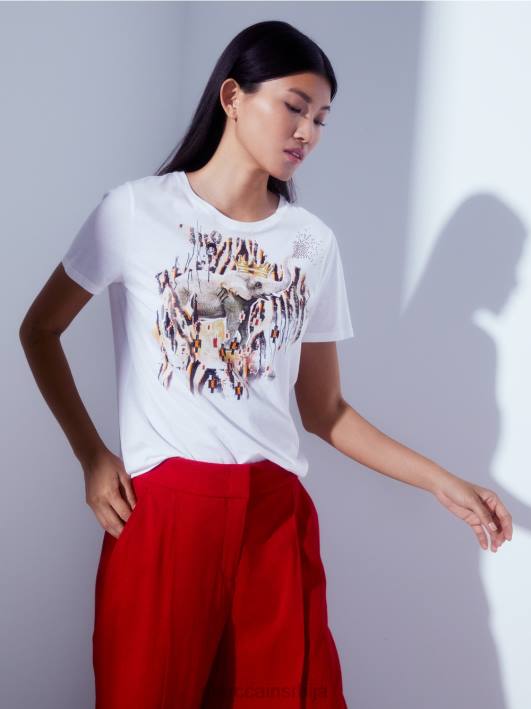 мајица са мотивом слона Marc Cain D6881366 бео одећу