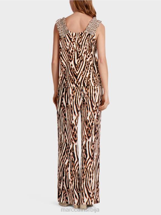 кратак врх са мешовитим шарама Marc Cain D6881367 Бордо одећу