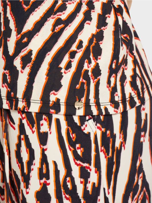 кратак врх са мешовитим шарама Marc Cain D6881367 Бордо одећу