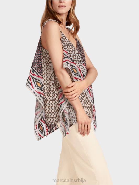 врх у бохо стилу Marc Cain D6881372 цреме одећу