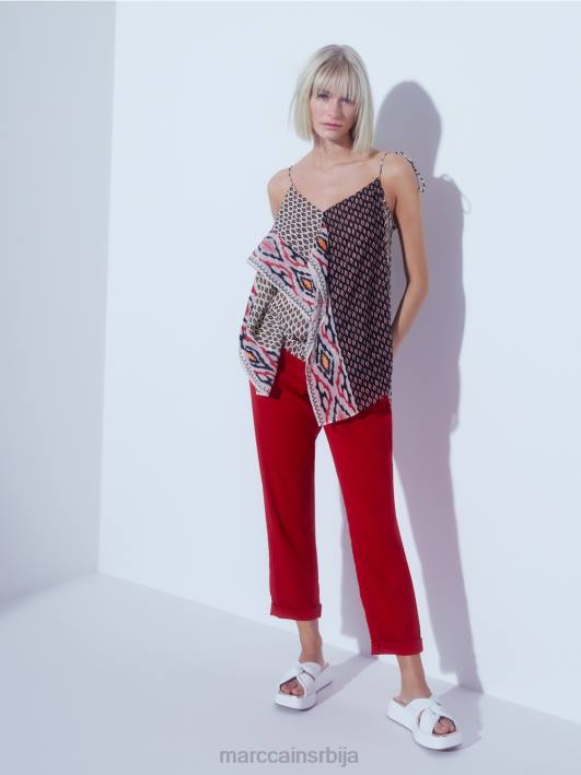 врх у бохо стилу Marc Cain D6881372 цреме одећу