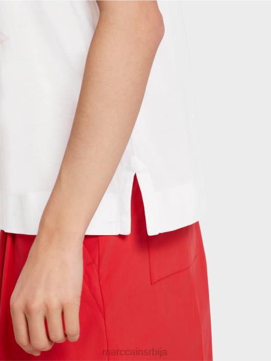 мајица од мешаних материјала Marc Cain D6881373 бео одећу