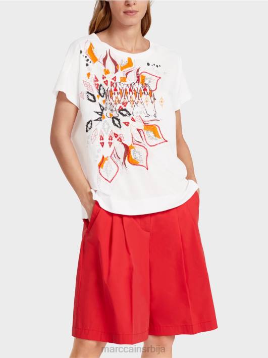 мајица од мешаних материјала Marc Cain D6881373 бео одећу