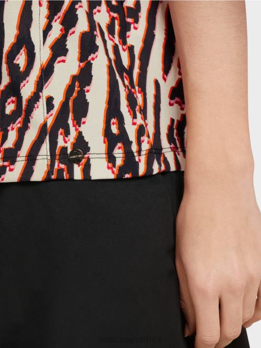 мајица са мешаним шарама Marc Cain D6881376 Бордо одећу