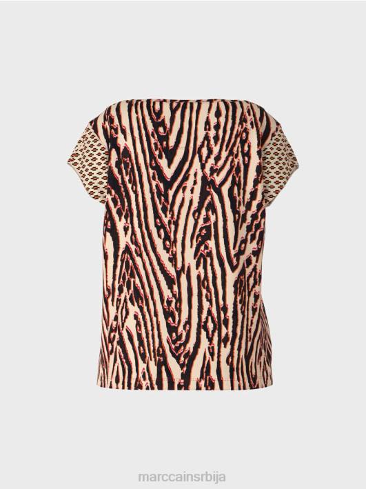 мајица са мешаним шарама Marc Cain D6881376 Бордо одећу