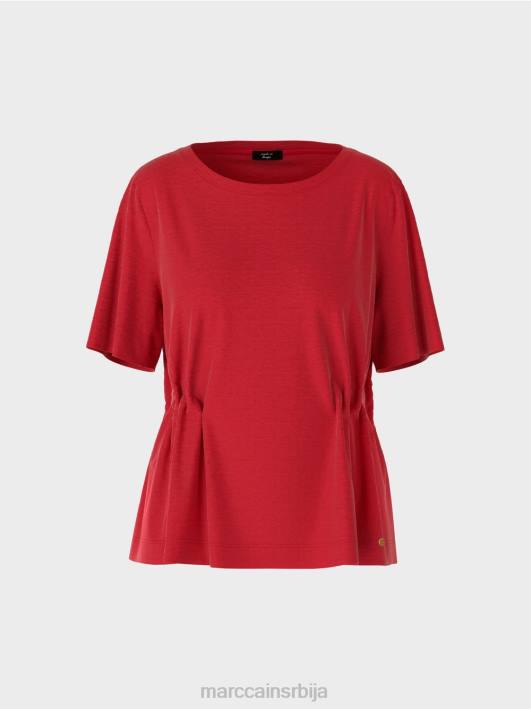 уклопљена ланена мајица Marc Cain D6881378 Бордо одећу