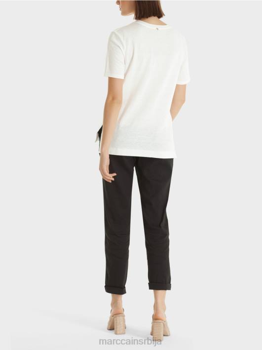 мајица у мешавини лана Marc Cain D6881380 прљаво бело одећу