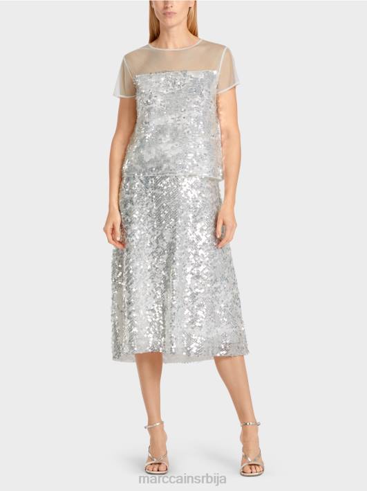 елегантан врх са шљокицама Marc Cain D6881390 прљаво бело одећу