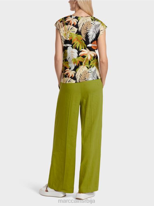 мајица са тропским принтом Marc Cain D6881394 дубоко маслинасто зелено одећу