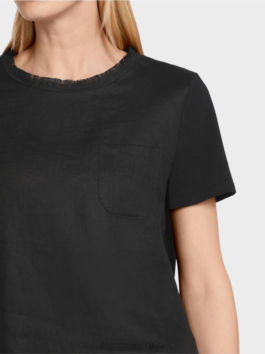 мајица са ресама Marc Cain D6881396 црн одећу