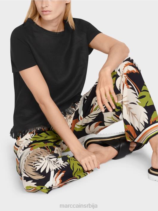 мајица са ресама Marc Cain D6881396 црн одећу