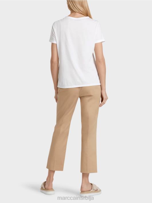 мајица са животињским мотивима Marc Cain D6881397 бео одећу