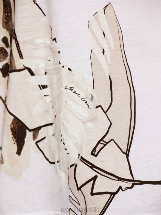 мајица са животињским мотивима Marc Cain D6881402 дубок песак одећу