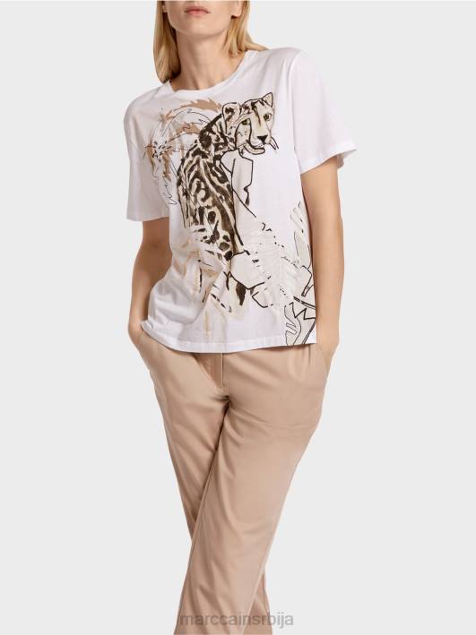 мајица са животињским мотивима Marc Cain D6881402 дубок песак одећу