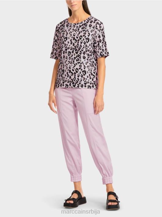 мајица са леопард принтом Marc Cain D6881410 светла лаванда одећу