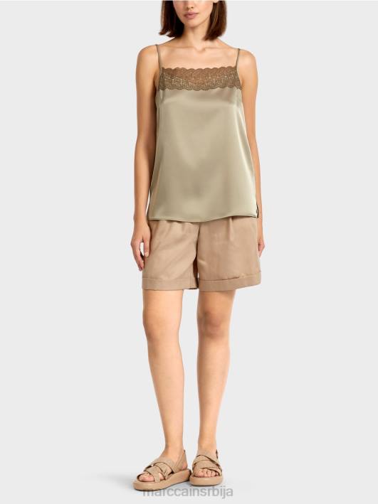 врх са деколтеом од чипке Marc Cain D6881411 софт таупе одећу