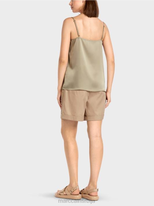 врх са деколтеом од чипке Marc Cain D6881411 софт таупе одећу