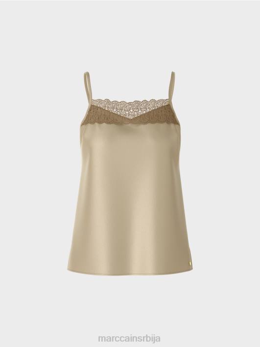 врх са деколтеом од чипке Marc Cain D6881411 софт таупе одећу