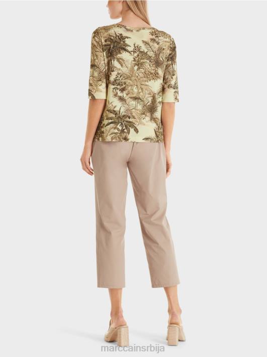 штампана мајица са финим ребрастим дизајном Marc Cain D6881413 меки дах одећу