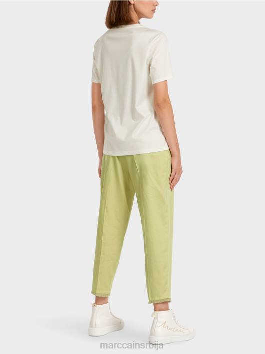 елегантна мајица у комбинацији материјала Marc Cain D6881418 азурно одећу