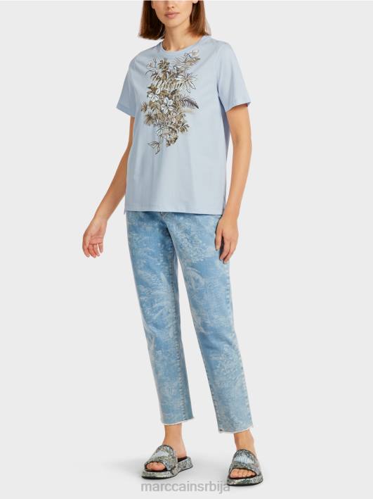 "преиспитати заједно" врх Marc Cain D6881419 светло пудер плаве боје одећу