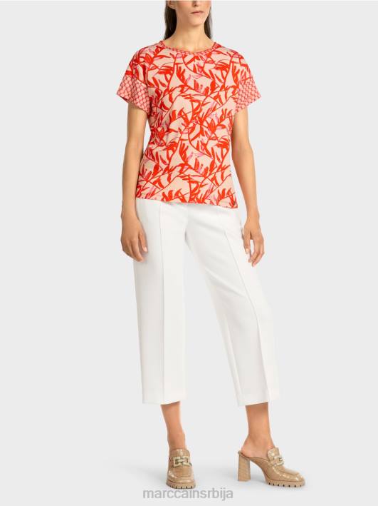 мајица са мешавином шара Marc Cain D6881423 јарки тен одећу