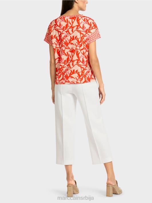 мајица са мешавином шара Marc Cain D6881423 јарки тен одећу