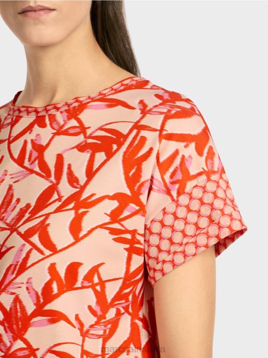 мајица са мешавином шара Marc Cain D6881423 јарки тен одећу