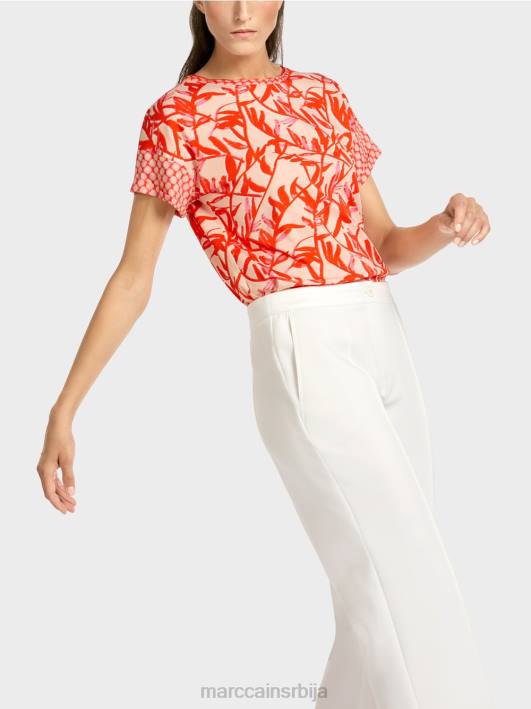 мајица са мешавином шара Marc Cain D6881423 јарки тен одећу