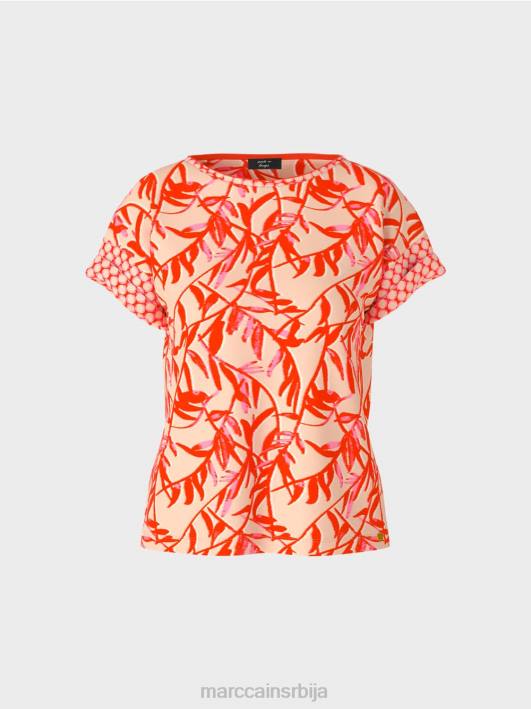 мајица са мешавином шара Marc Cain D6881423 јарки тен одећу