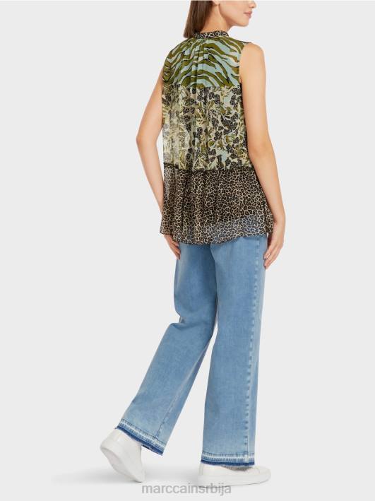 дуги слојевити горњи део без рукава Marc Cain D6881429 мекани светларник одећу