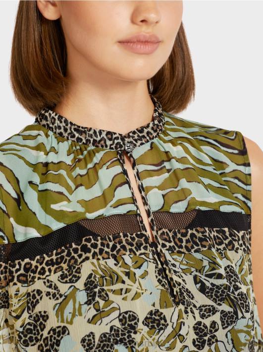 дуги слојевити горњи део без рукава Marc Cain D6881429 мекани светларник одећу