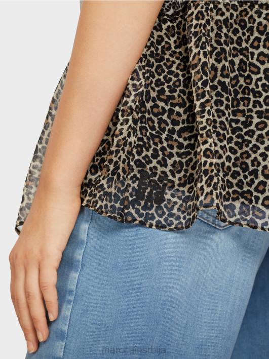 дуги слојевити горњи део без рукава Marc Cain D6881429 мекани светларник одећу