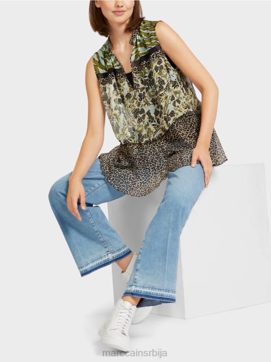 дуги слојевити горњи део без рукава Marc Cain D6881429 мекани светларник одећу