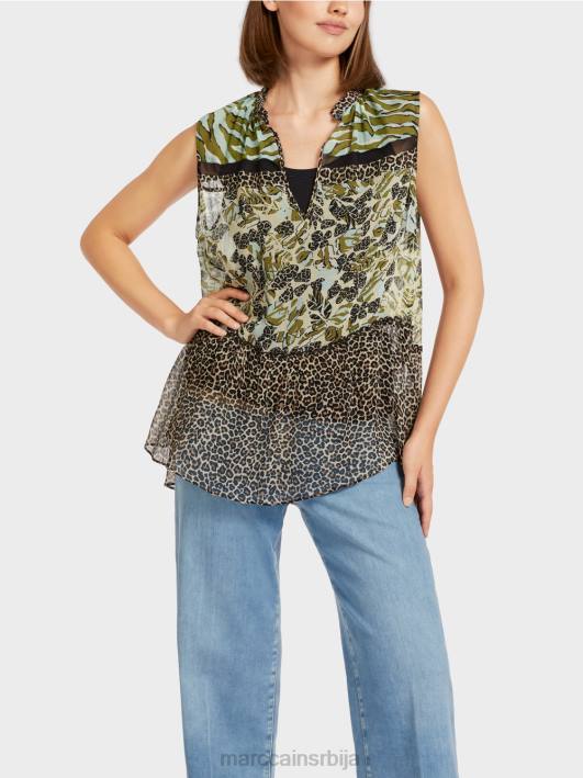 дуги слојевити горњи део без рукава Marc Cain D6881429 мекани светларник одећу