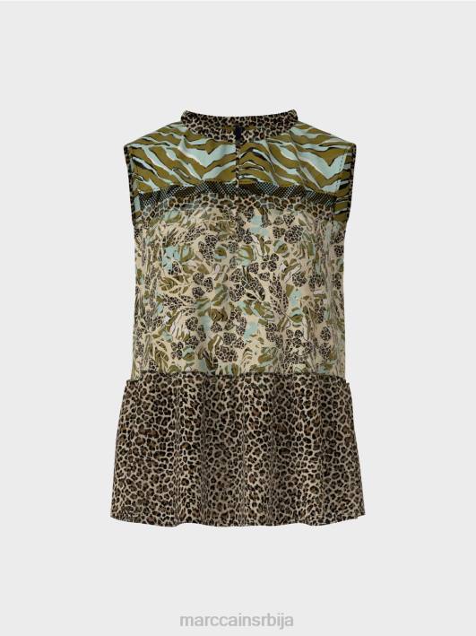 дуги слојевити горњи део без рукава Marc Cain D6881429 мекани светларник одећу