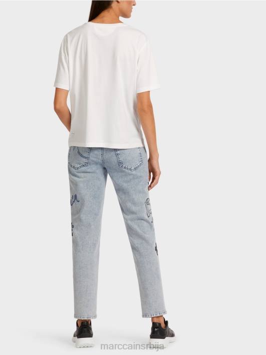 горњи део од меког памука Marc Cain D6881439 прљаво бело одећу