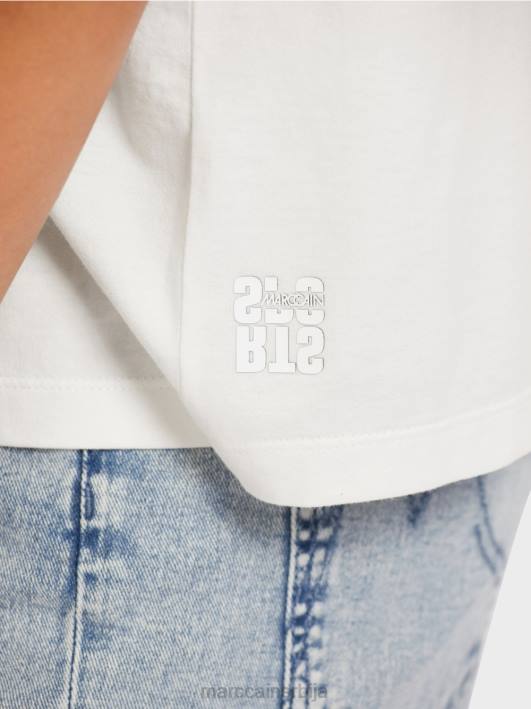 горњи део од меког памука Marc Cain D6881439 прљаво бело одећу