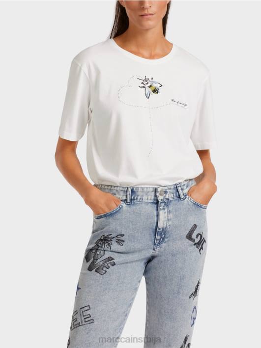 горњи део од меког памука Marc Cain D6881439 прљаво бело одећу