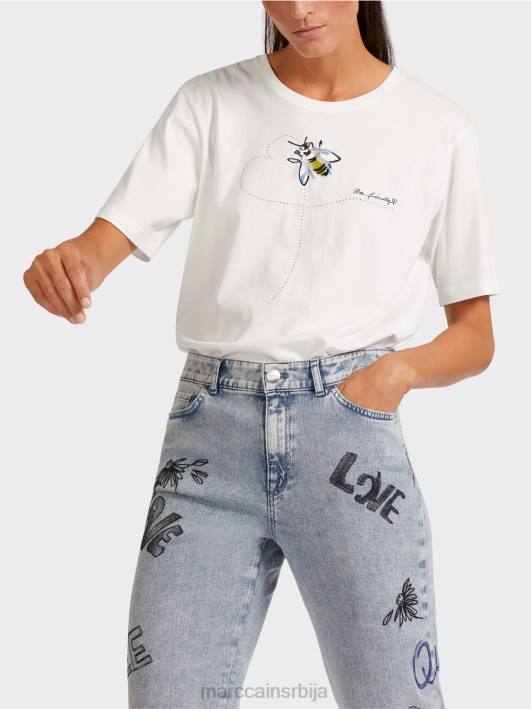 горњи део од меког памука Marc Cain D6881439 прљаво бело одећу