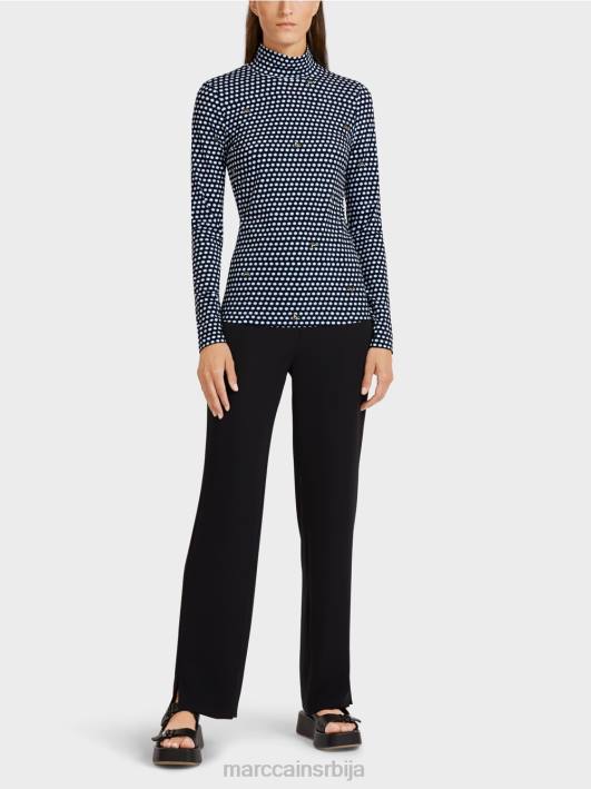 горњи део дугих рукава са крагном Marc Cain D6881440 црн одећу
