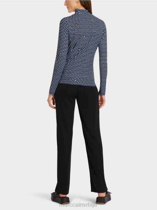 горњи део дугих рукава са крагном Marc Cain D6881440 црн одећу