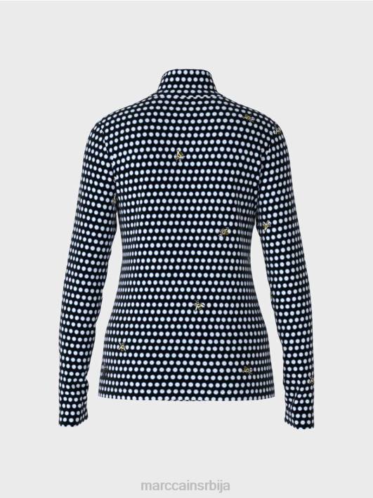 горњи део дугих рукава са крагном Marc Cain D6881440 црн одећу