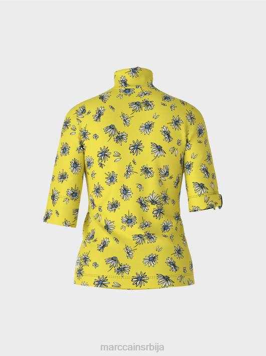 горњи део са крагном за постоље и узорком тратинчице Marc Cain D6881441 зелени сумпор одећу