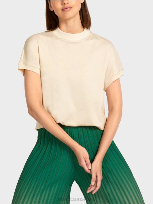 мајица са капом рукавима Marc Cain D6881446 цреме одећу